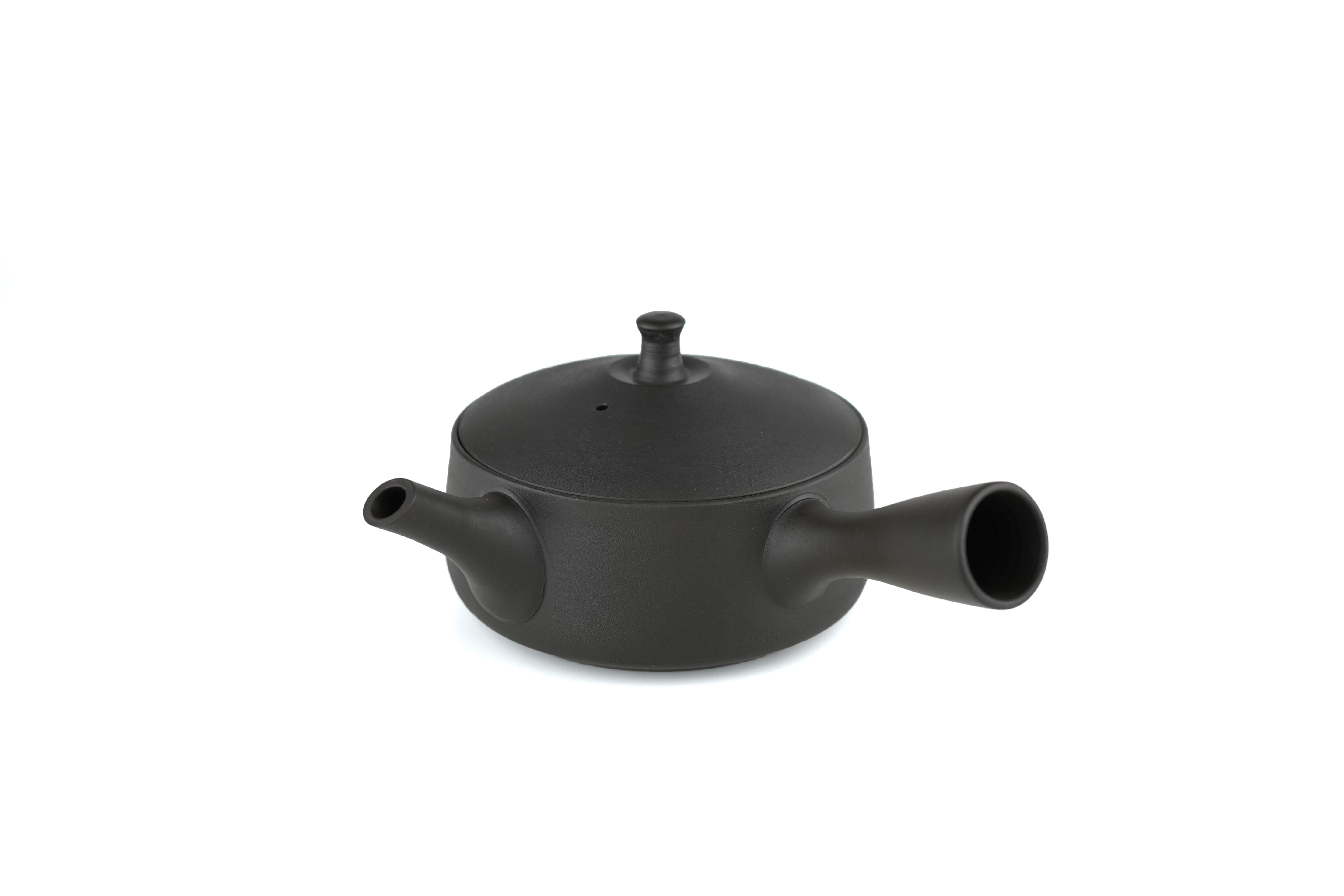 【常滑急須】黒泥平型急須 (梅原タツオ)