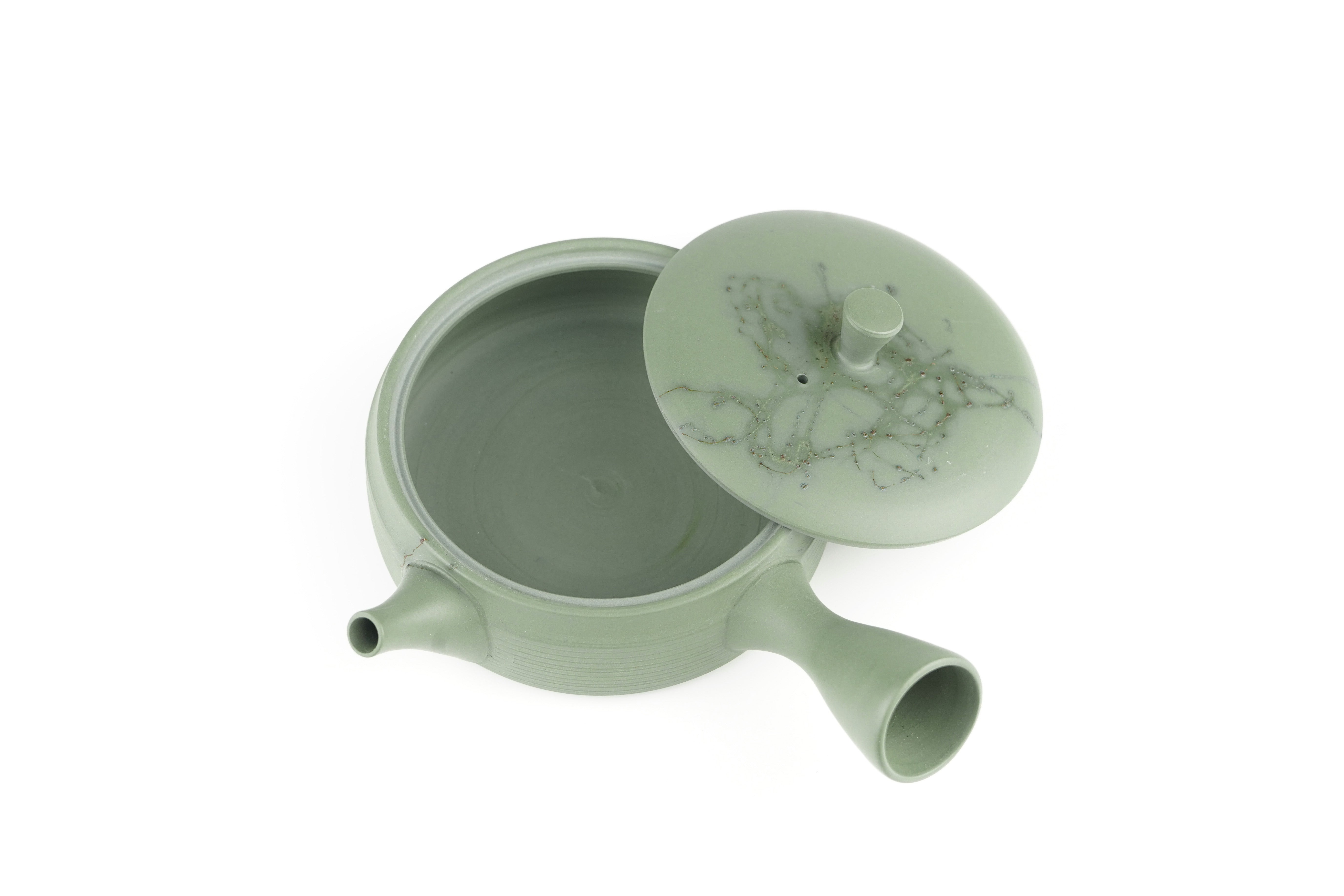 緑泥 切立藻掛け急須