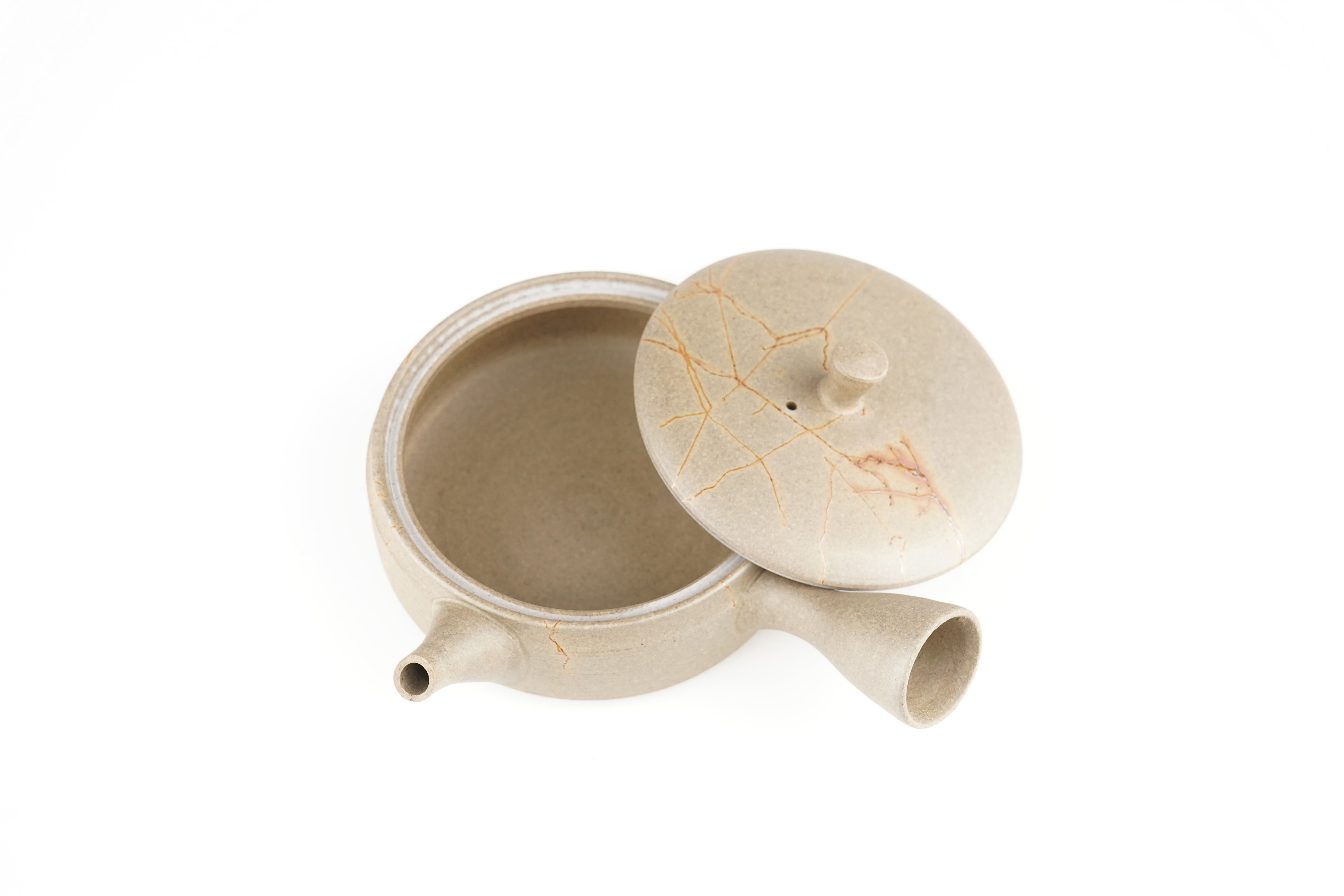 焼〆 切立藻掛け急須