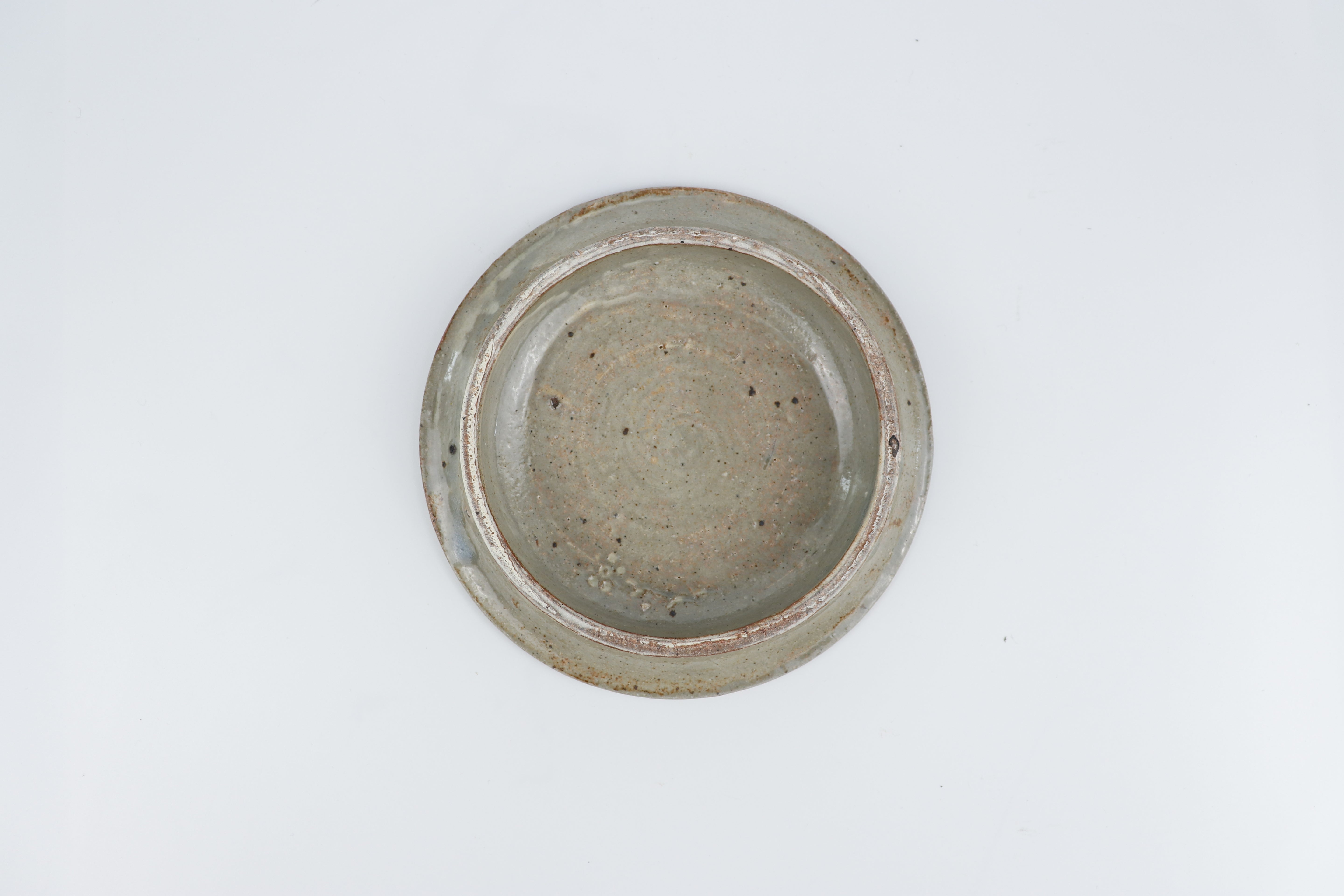 小谷康弘 5寸高台皿(灰粉引)