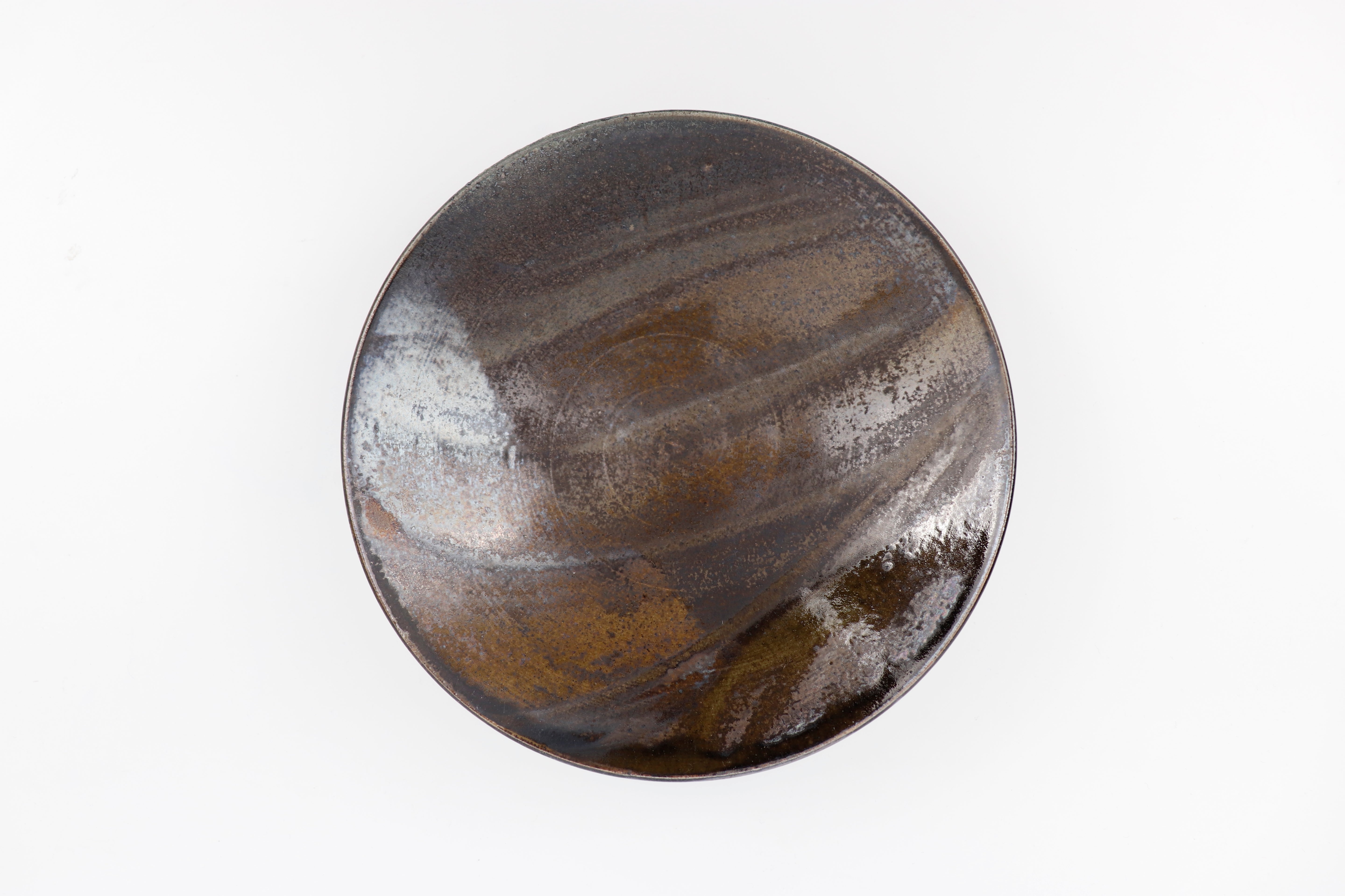 【土屋由起子】 6寸皿 (黒唐津)