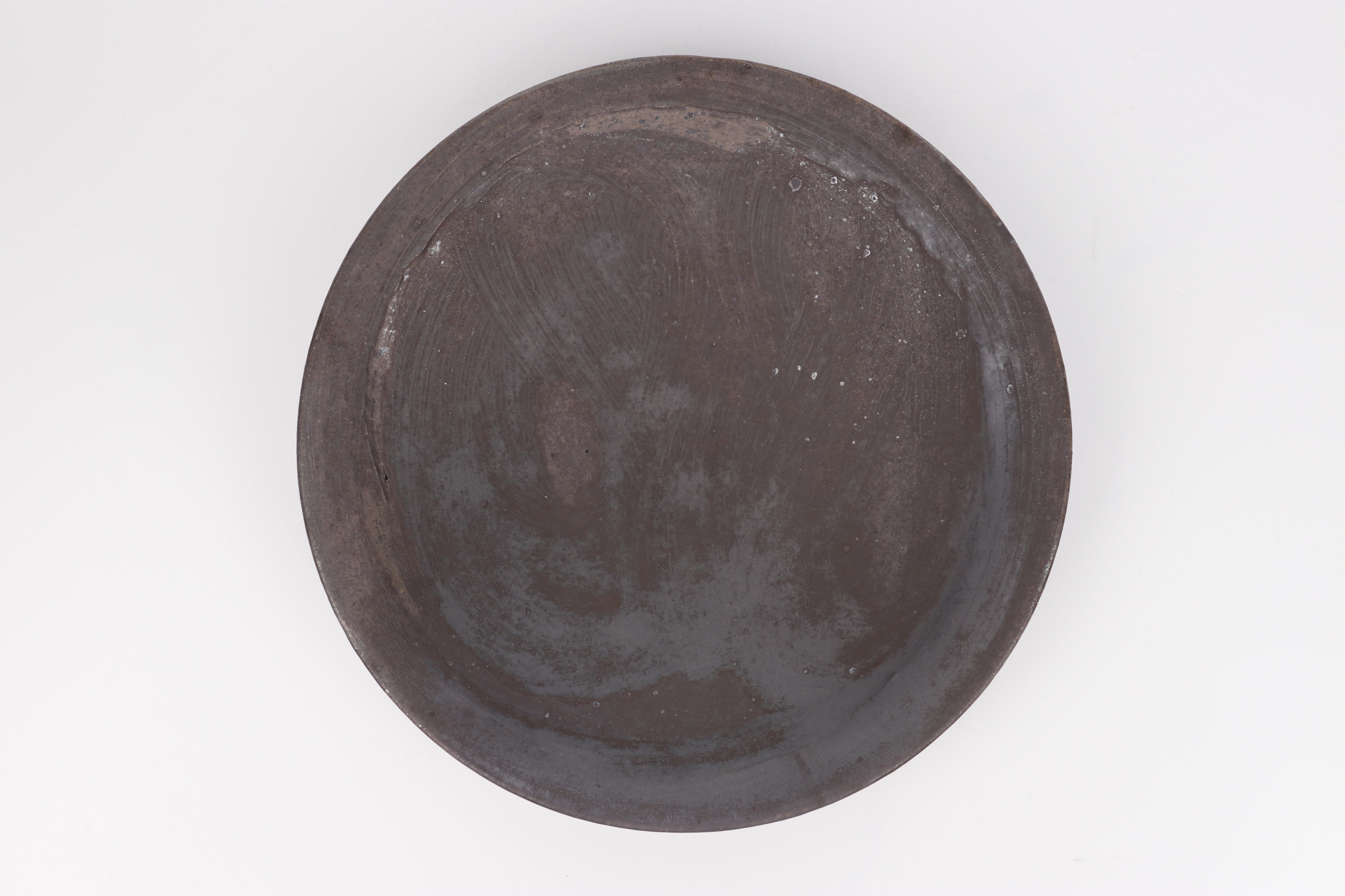 Black Hakeme Plate (18cm) – Atsushi Shimomura