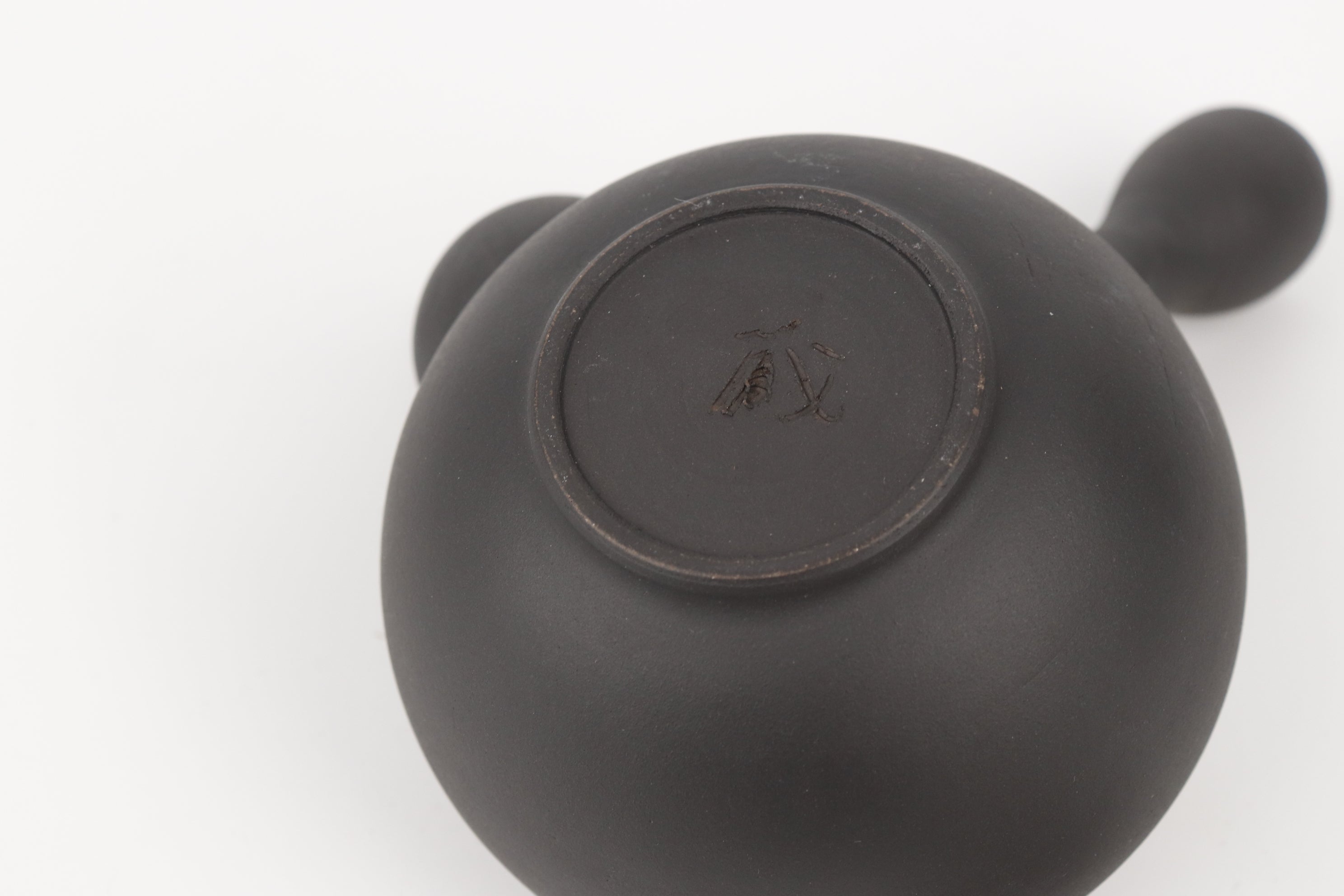 【常滑急須】黒土白ぼかし急須 (前川淳蔵)