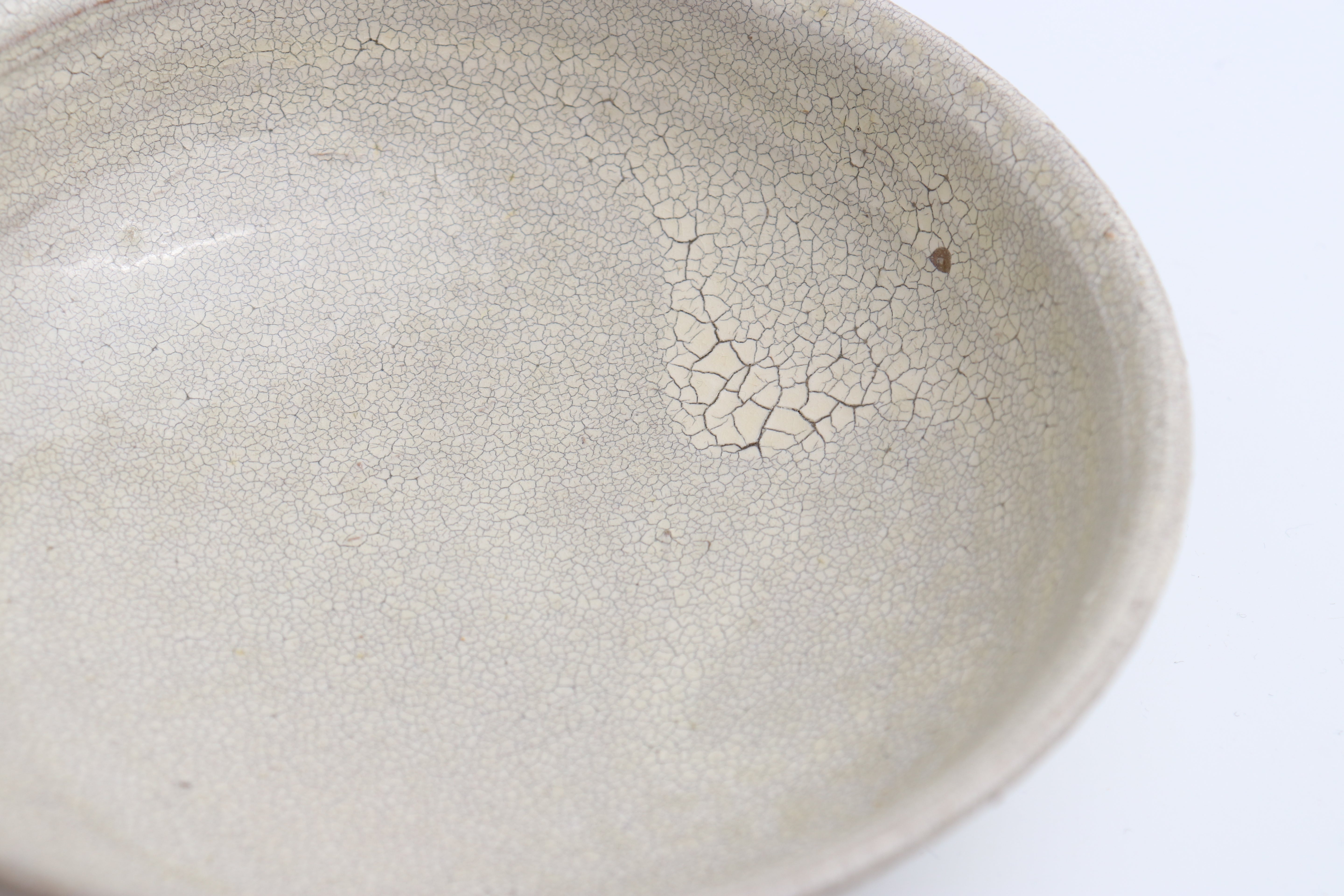 Serving Bowl (White Shirohibite Glaze) – Atsushi Ogata