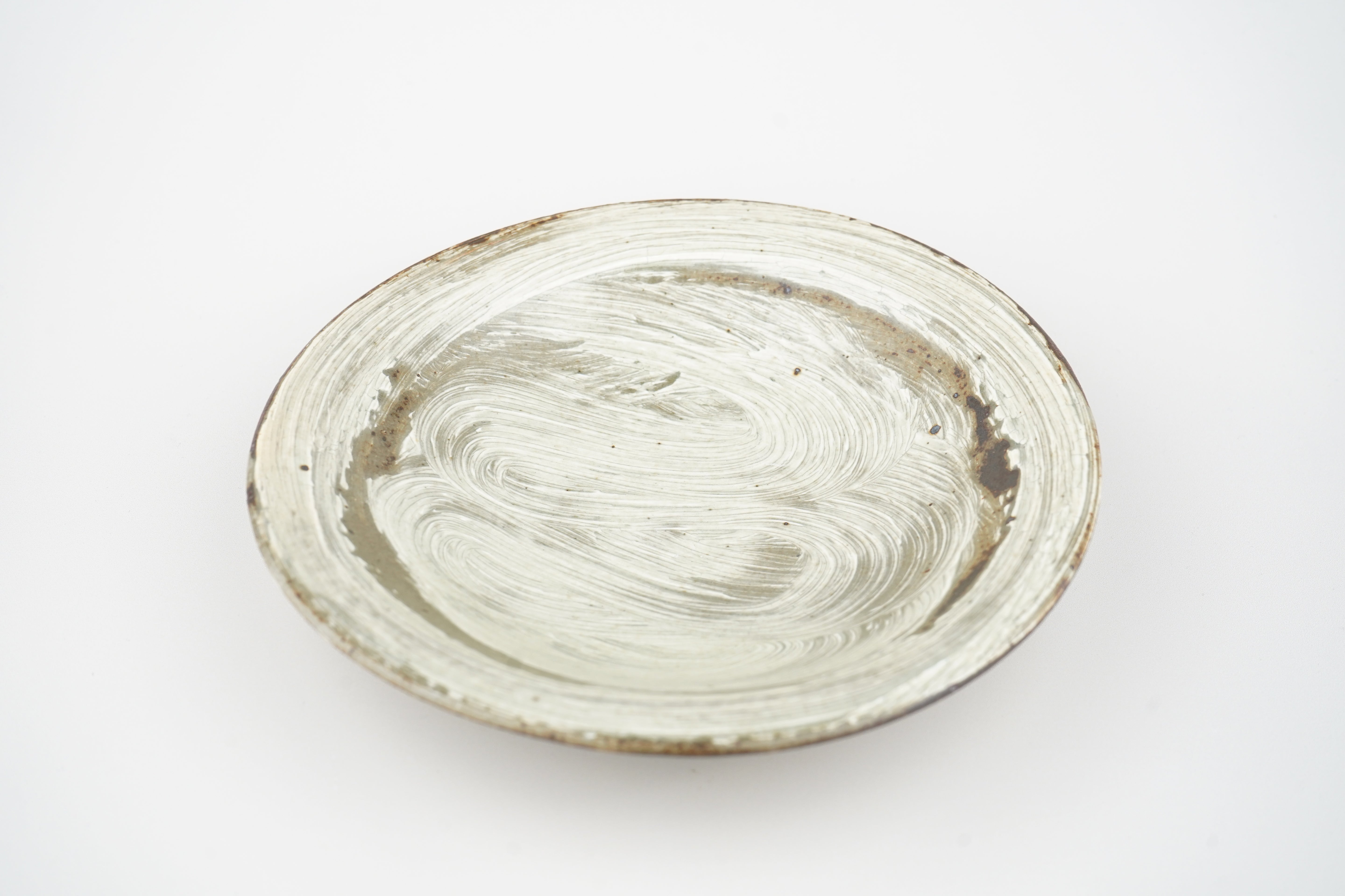 【下村淳】刷毛目 6寸皿