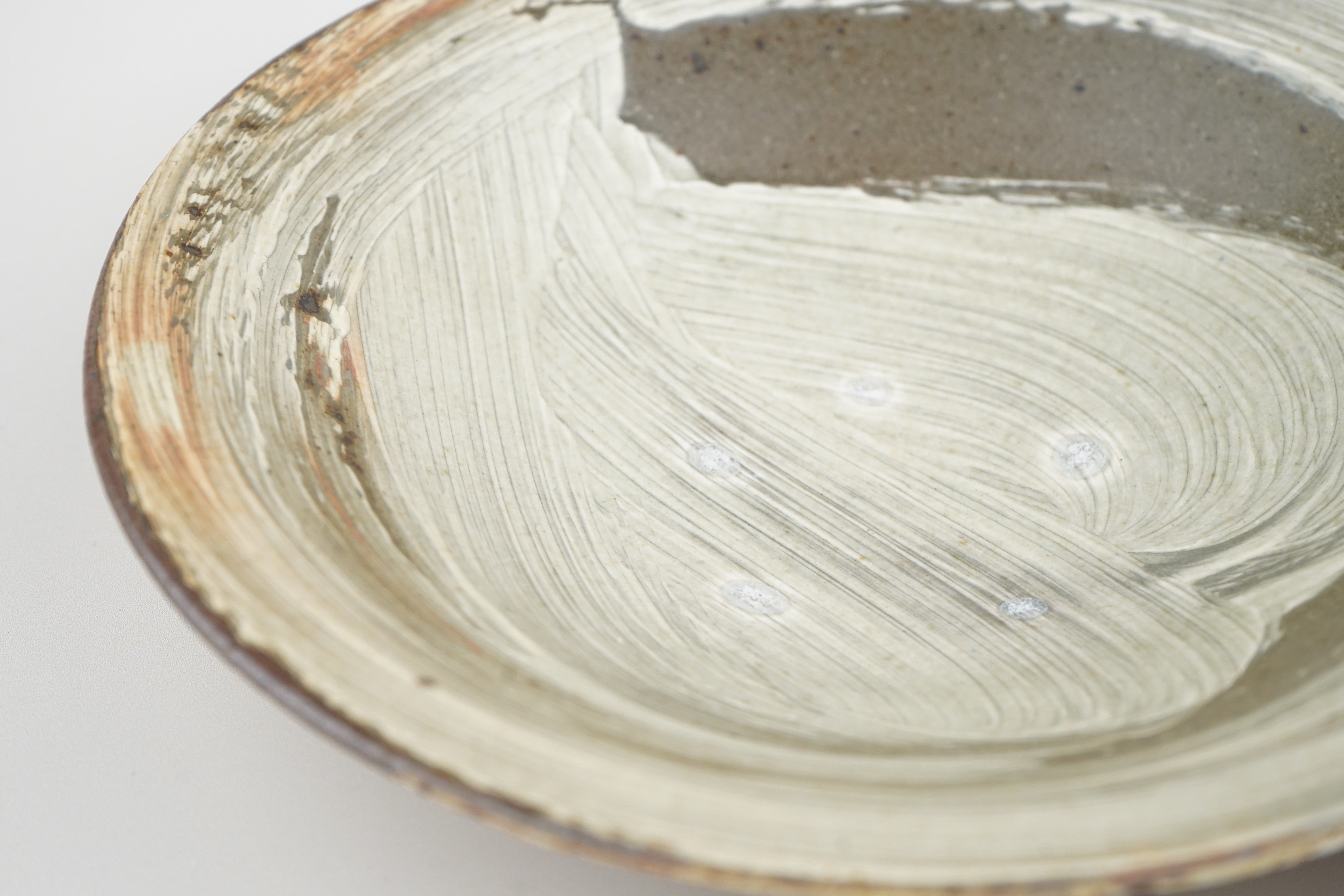 【下村淳】刷毛目 6寸皿