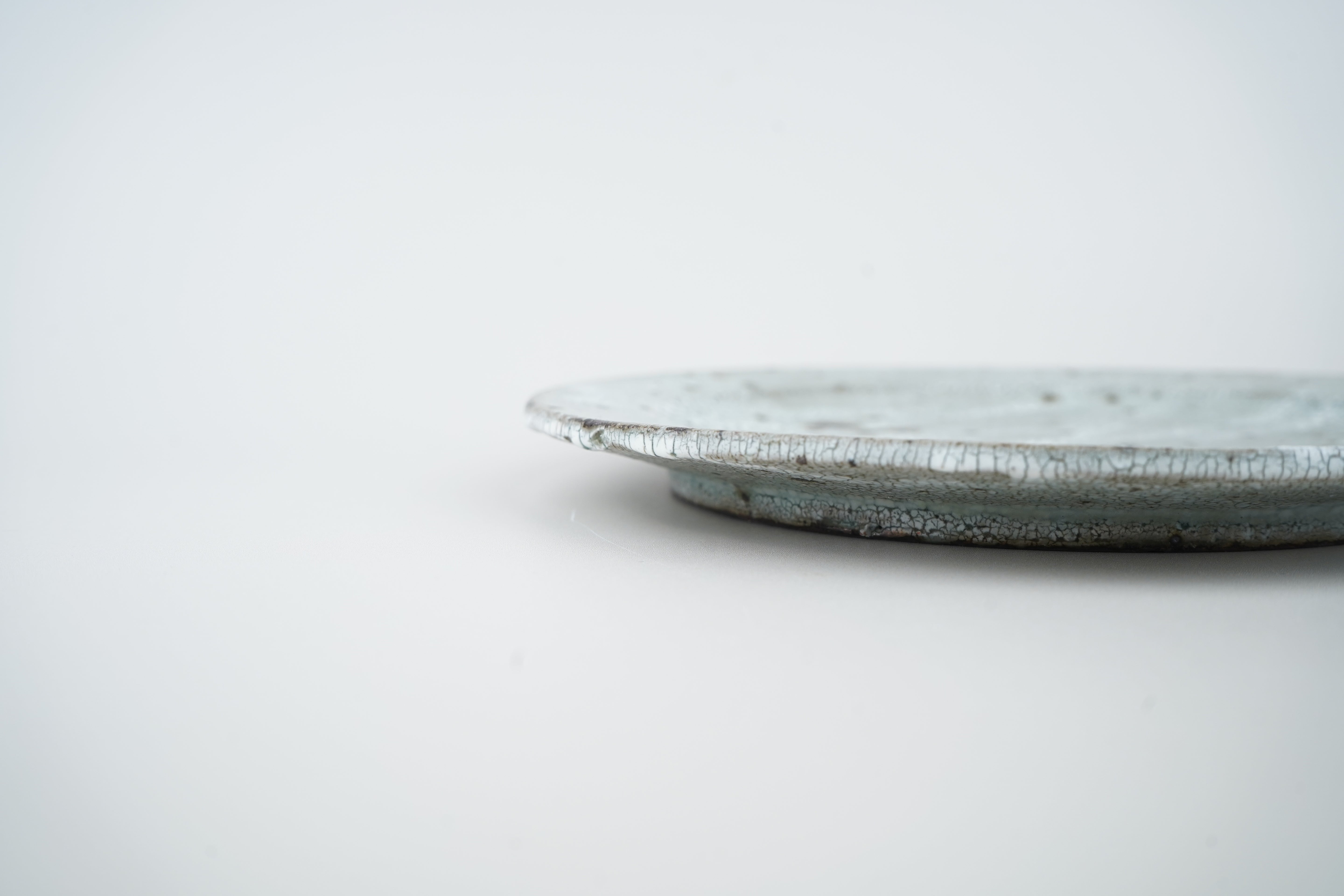 【加藤祥孝】6寸リム皿 (グレー粉引き)