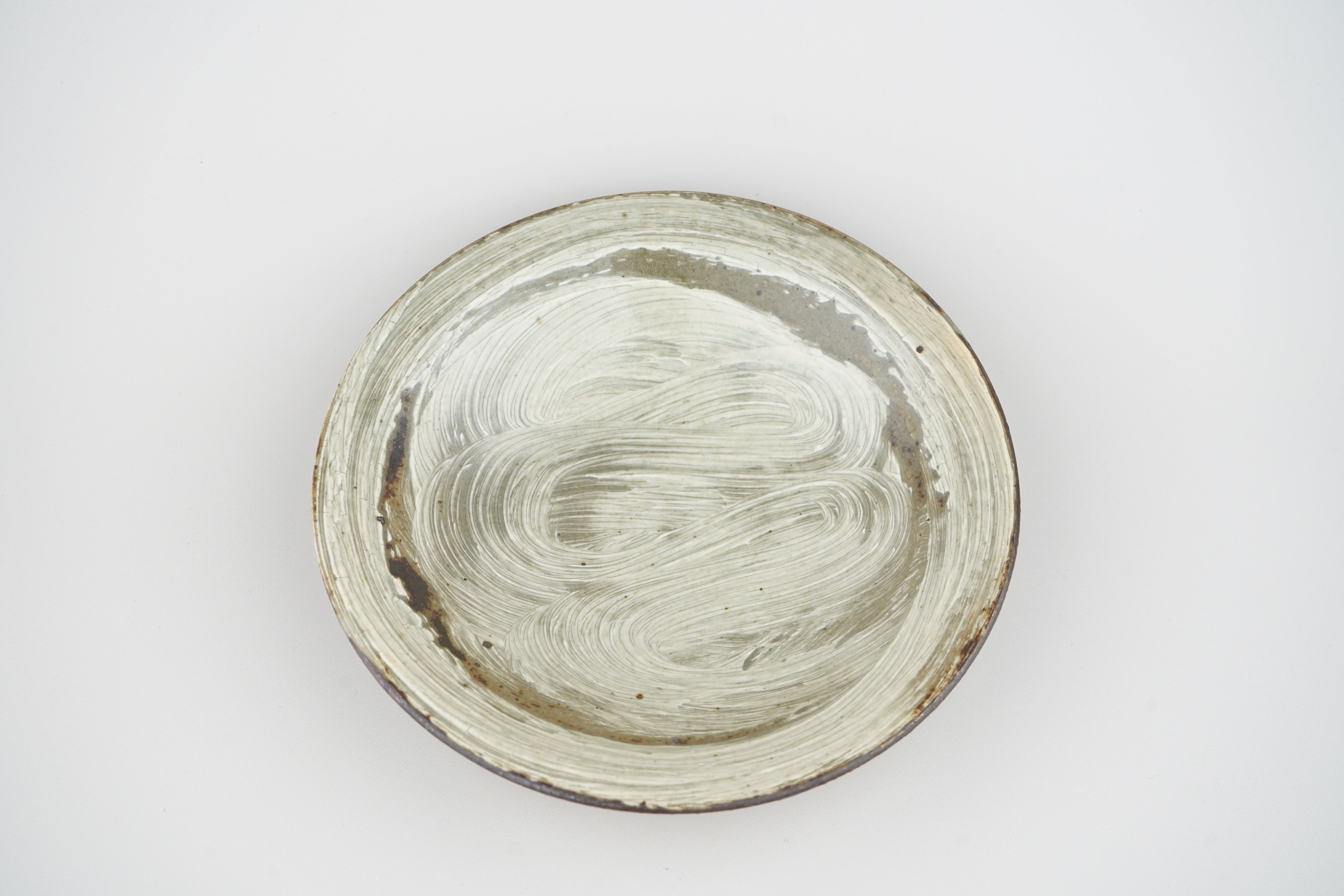 【下村淳】刷毛目 6寸皿