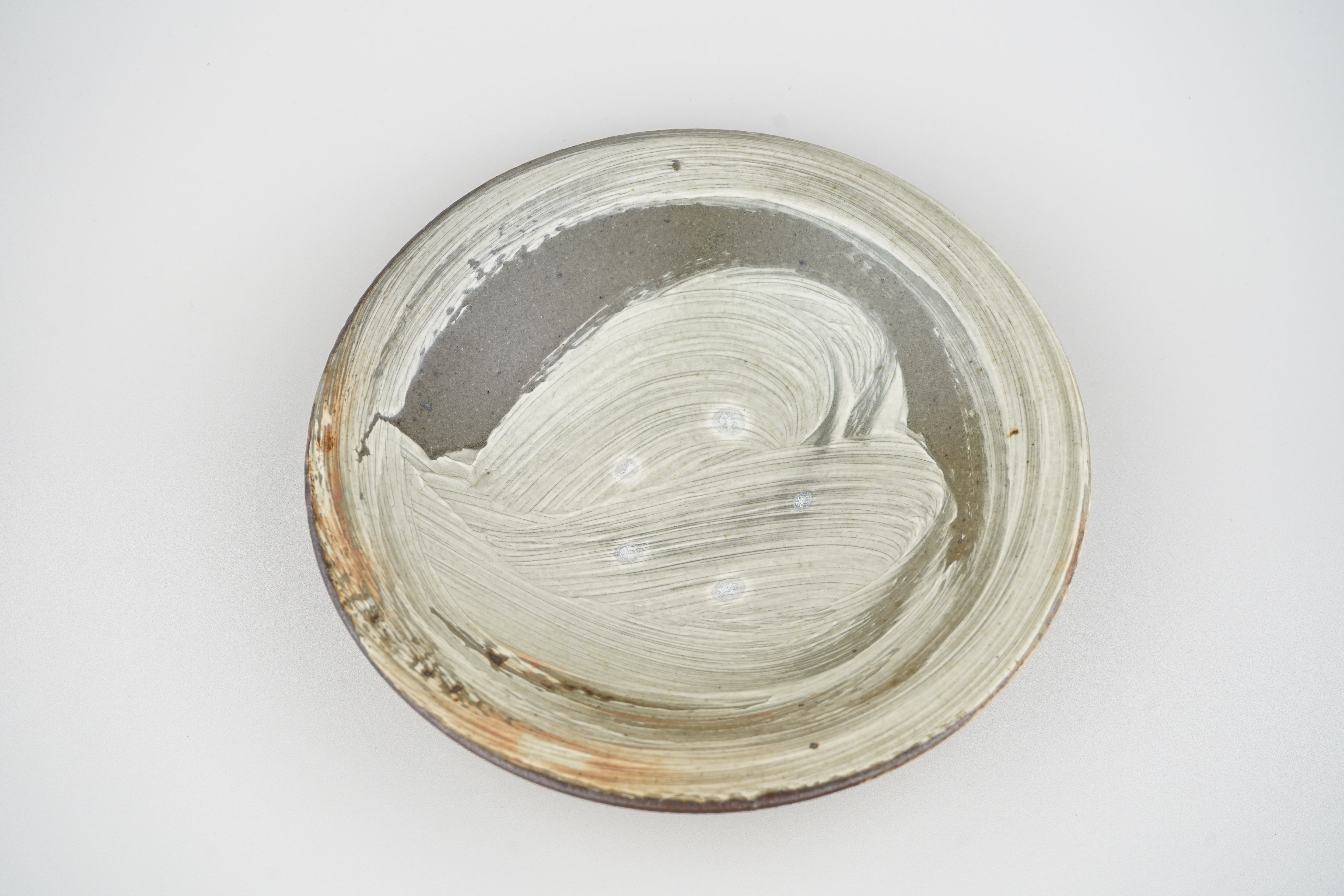 【下村淳】刷毛目 6寸皿