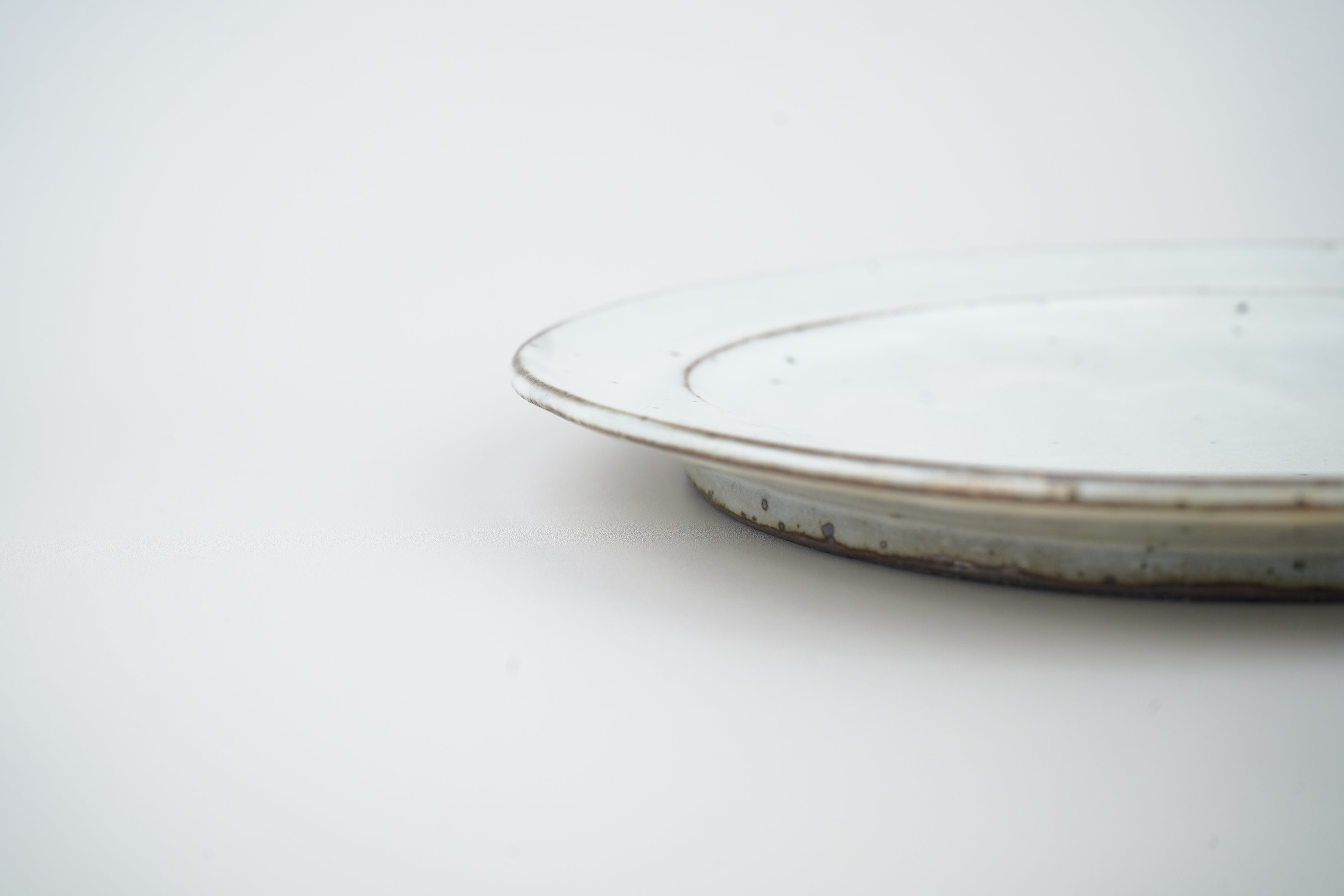 【加藤祥孝】7寸リム皿 (粉引き)