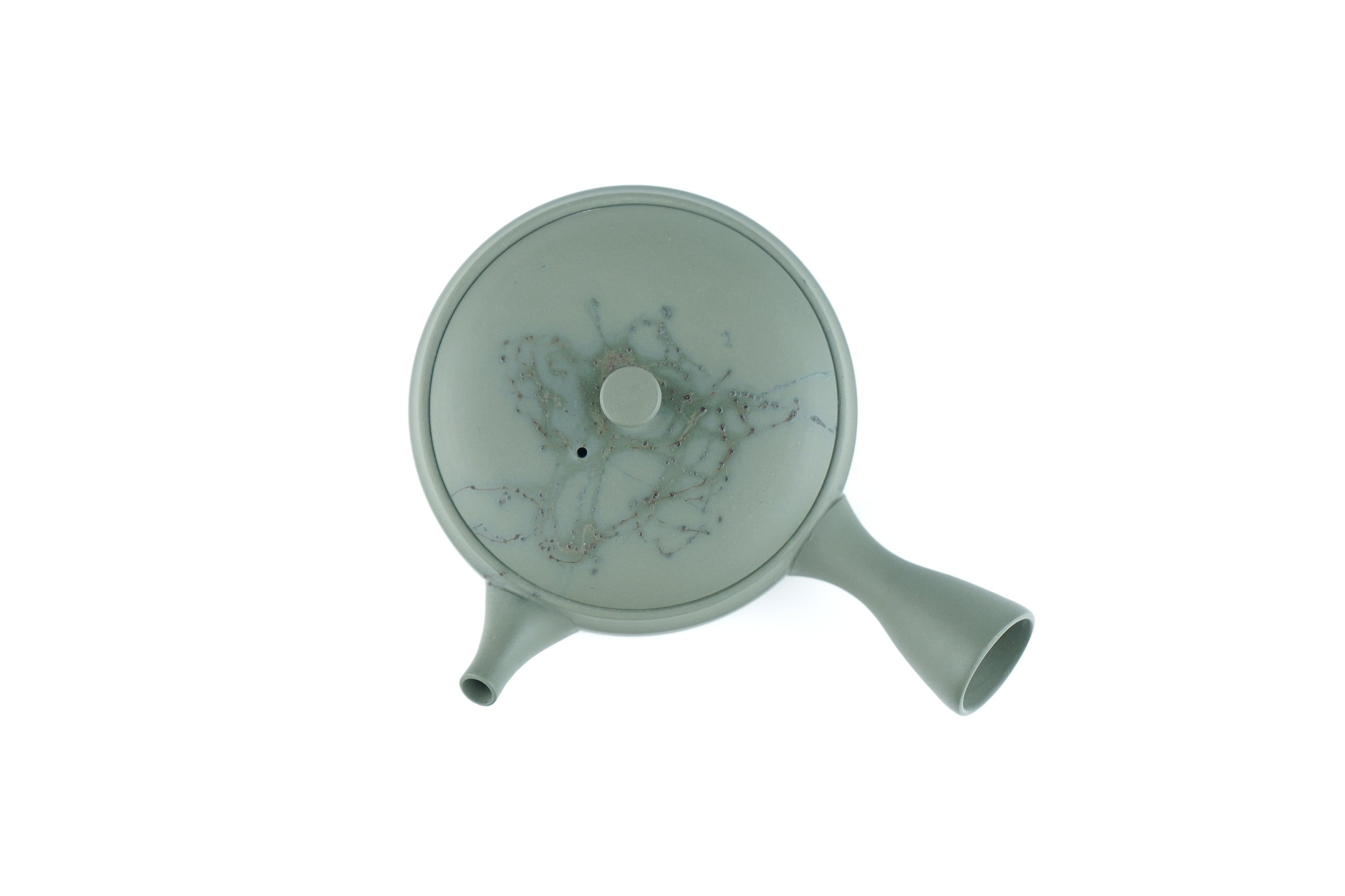 Green Clay Straight-Sided Kyusu (Mo-gake)