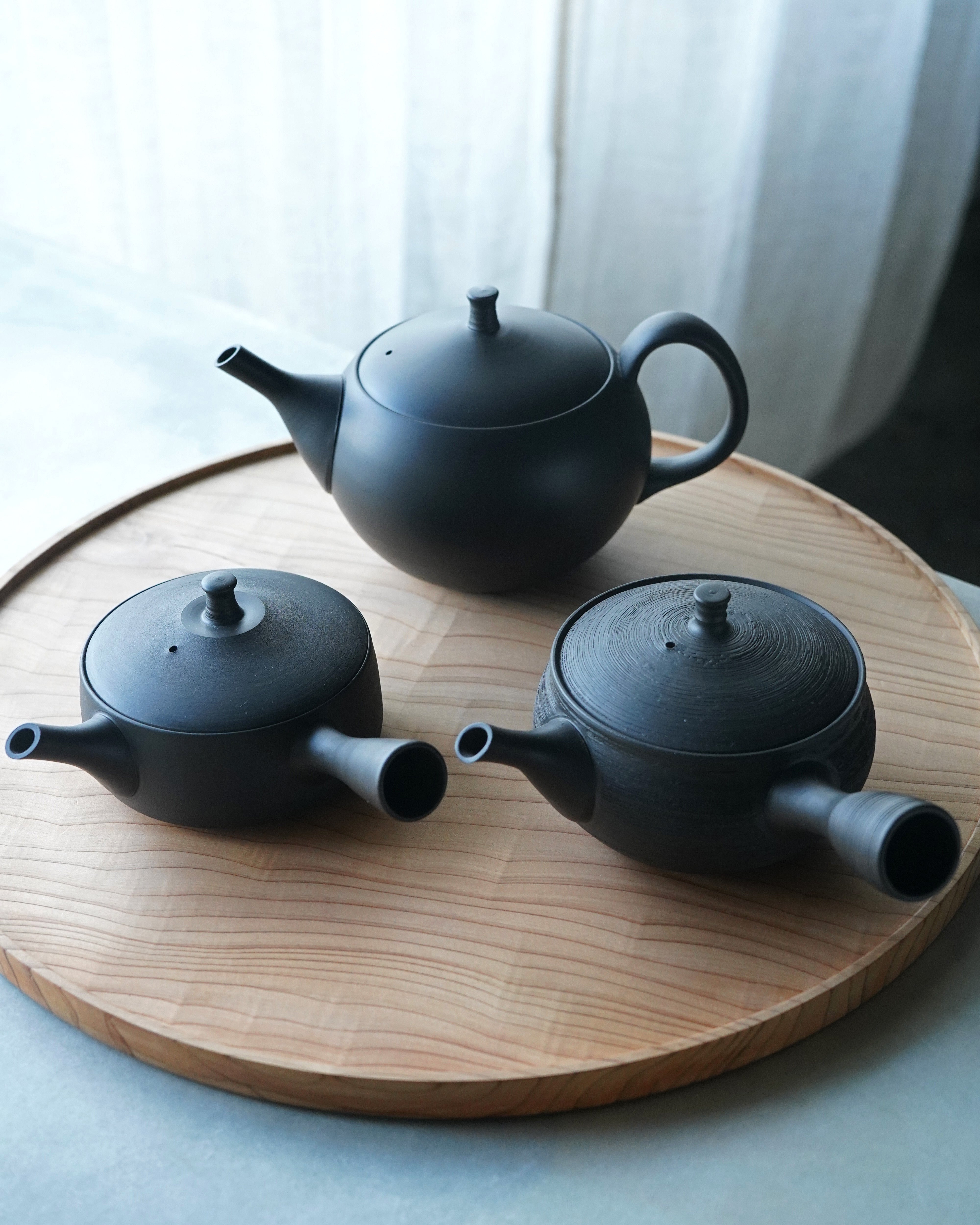 梅原タツオ】黒平型急須 (常滑急須) - 日本茶専門店YUGEN