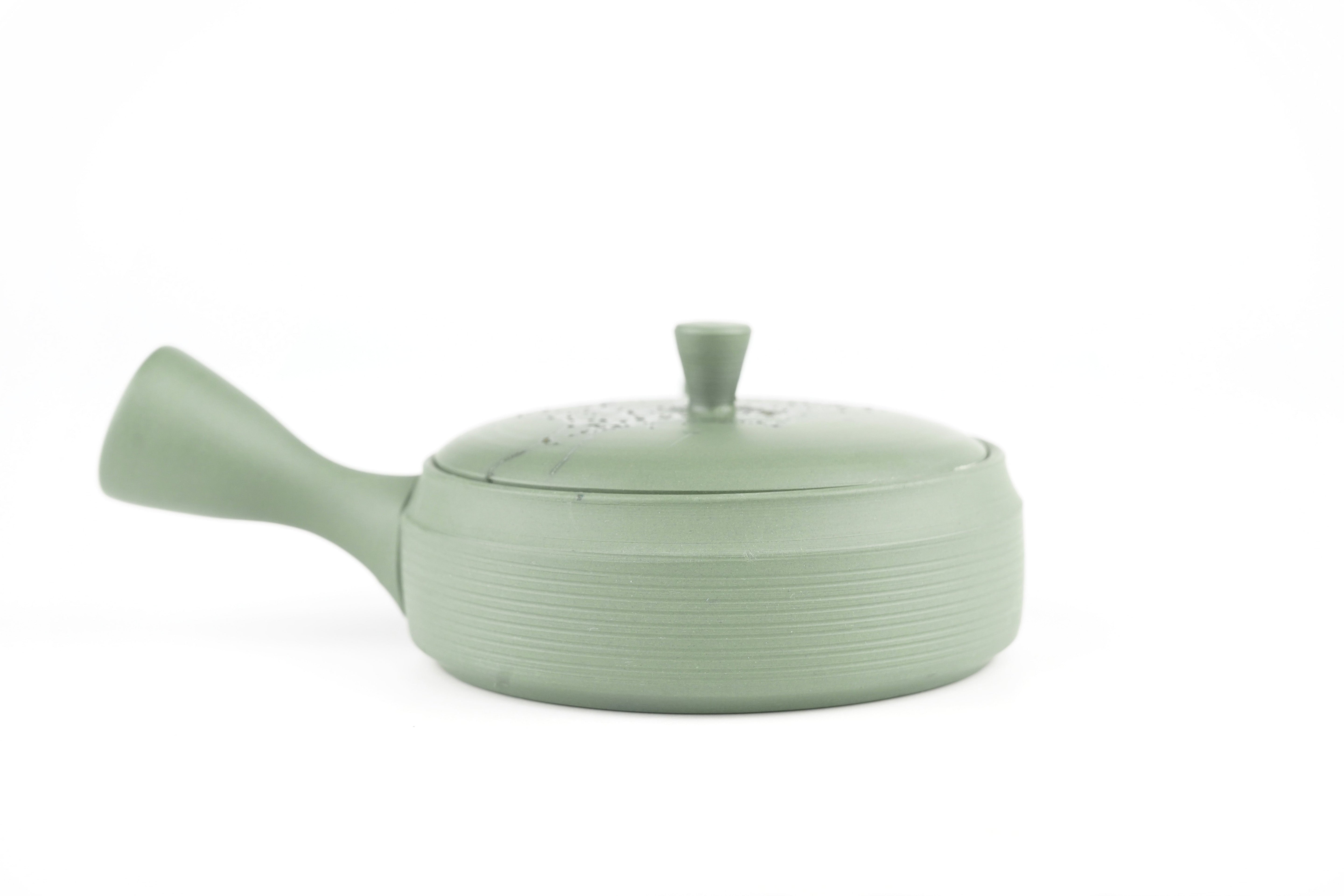 緑泥 切立藻掛け急須