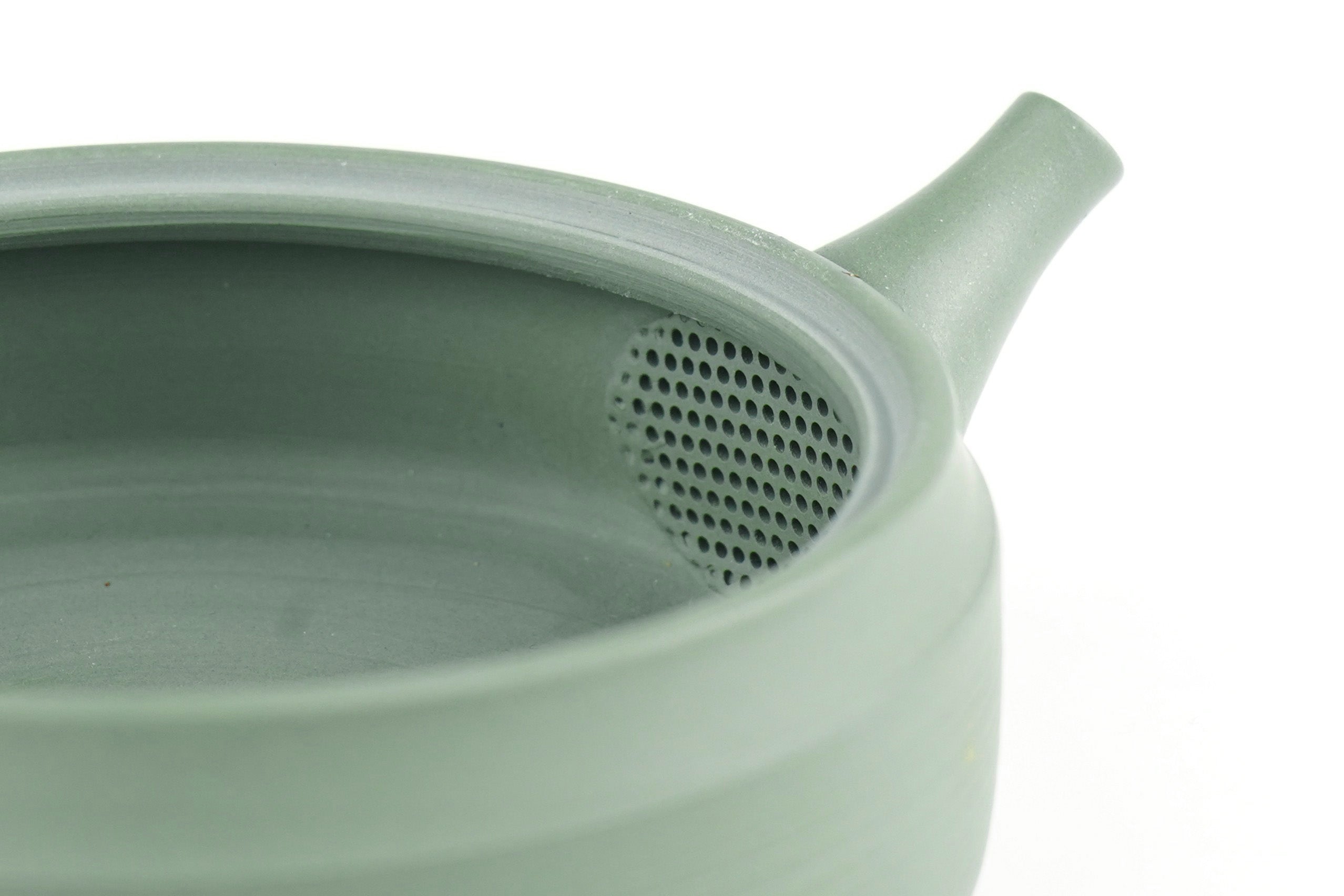 Green Clay Straight-Sided Kyusu (Mo-gake)