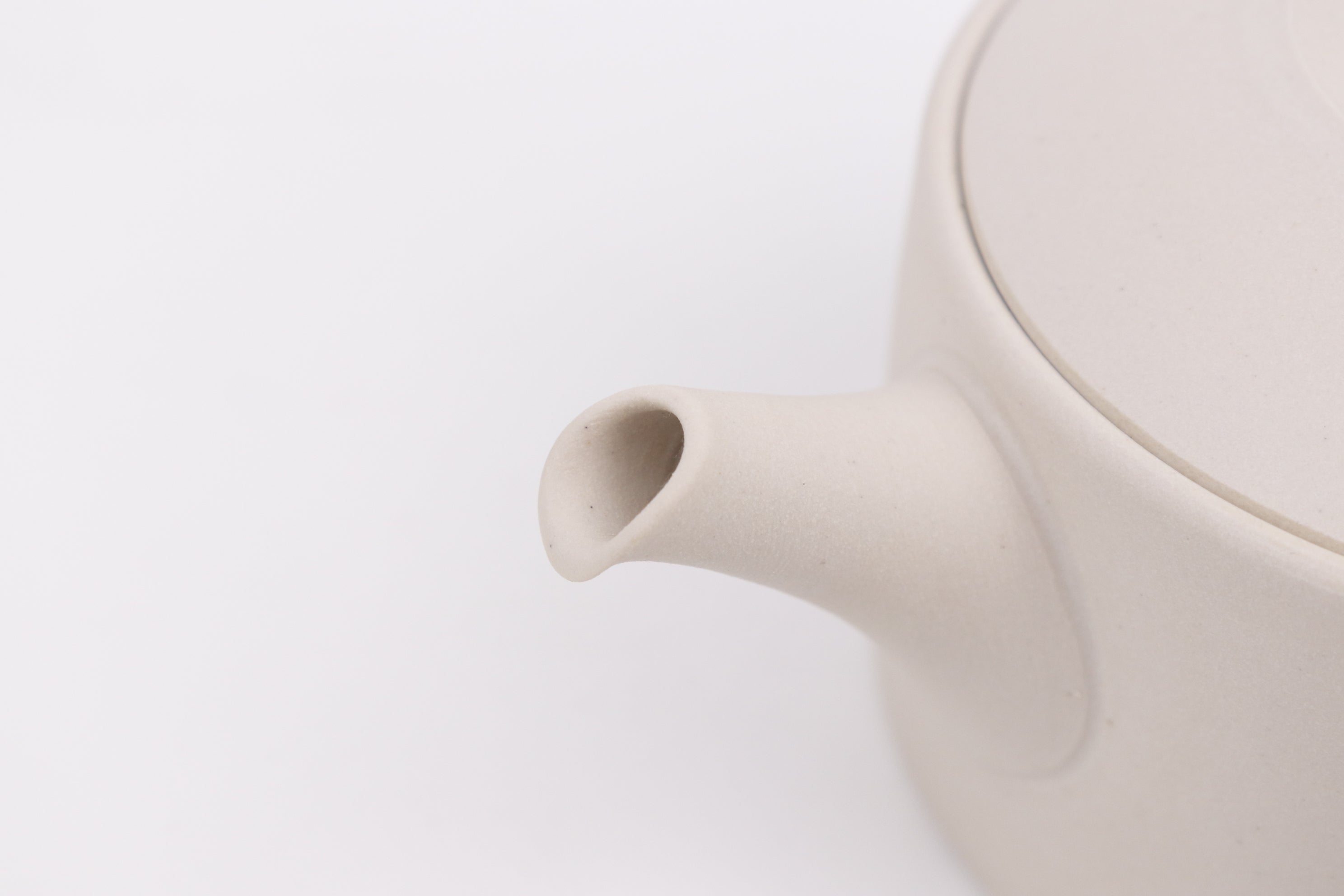 White Straight-Sided Kyusu – Tokuta Fujita