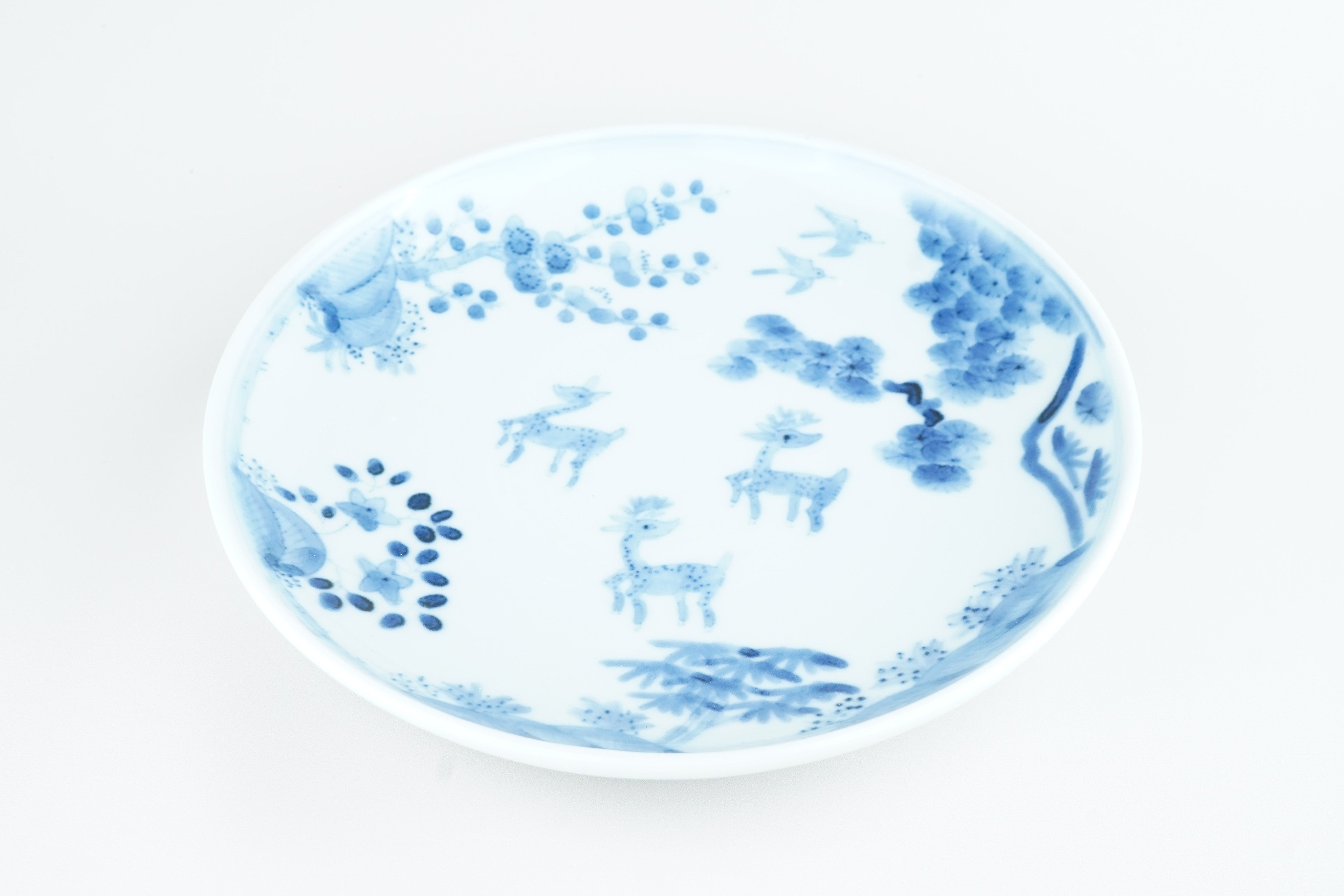 Iroe Plate with Deer Motif (21cm) – Naoko Shimizu