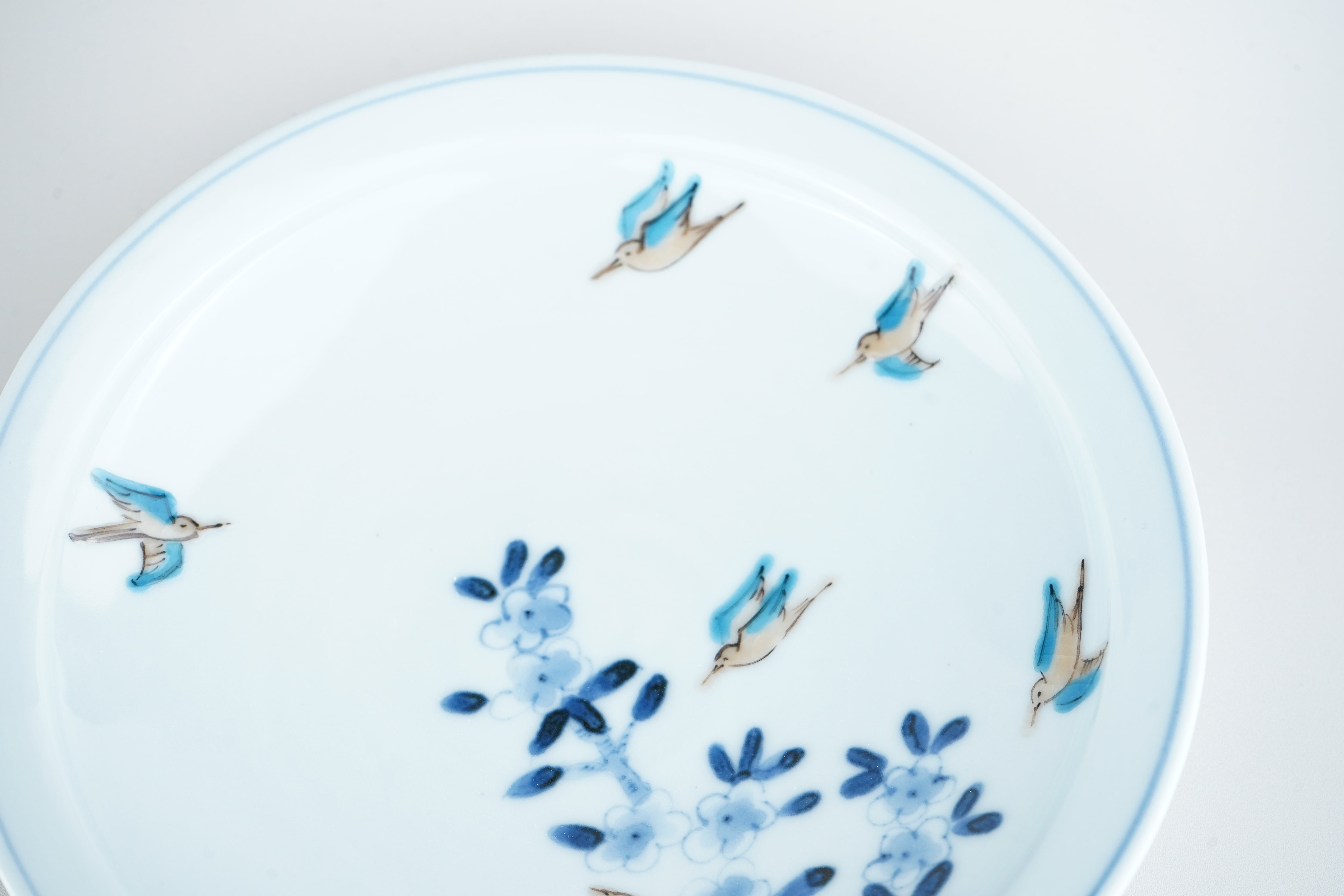 清水なお子】色絵花に鳥6寸皿 - YUGEN